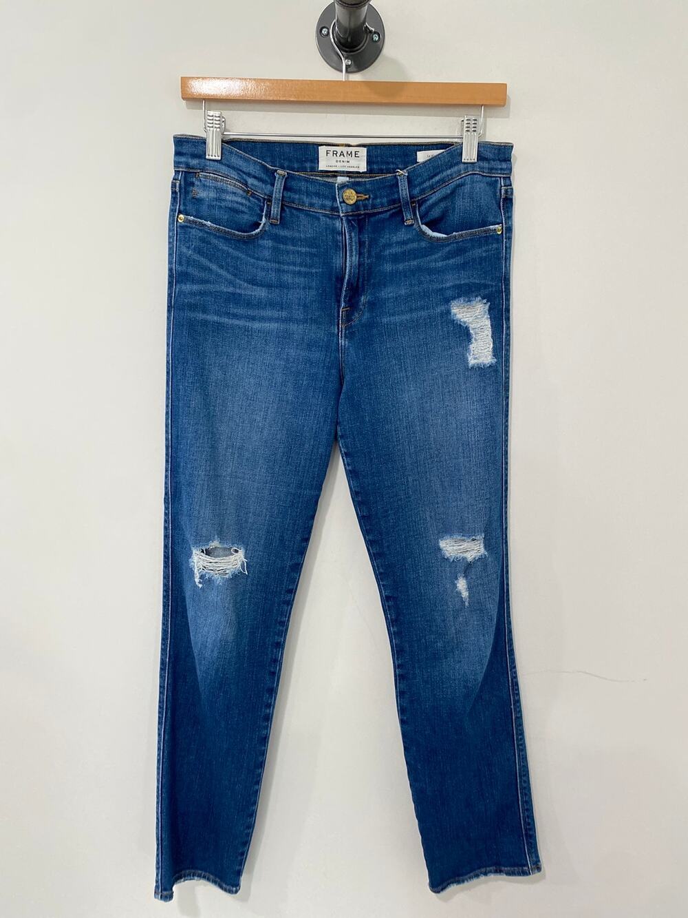 FRAME Le High Straight Jeans Blue Size 28